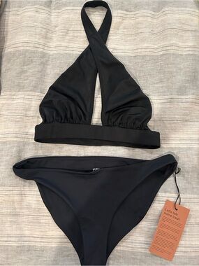 NWNo Tags Norma Kamali Swim Top & NWT Girlfriend Bikini Bottom, Size L Swim